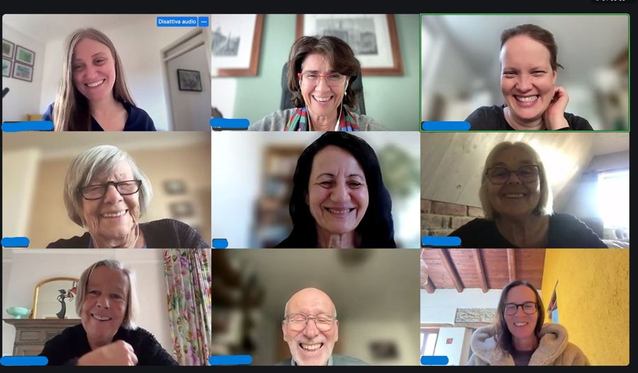 Members on a video call