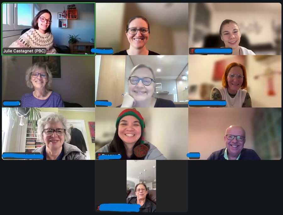 Members on a video call