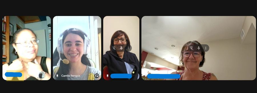 Members on a video call