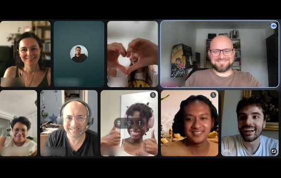 Members on a video call